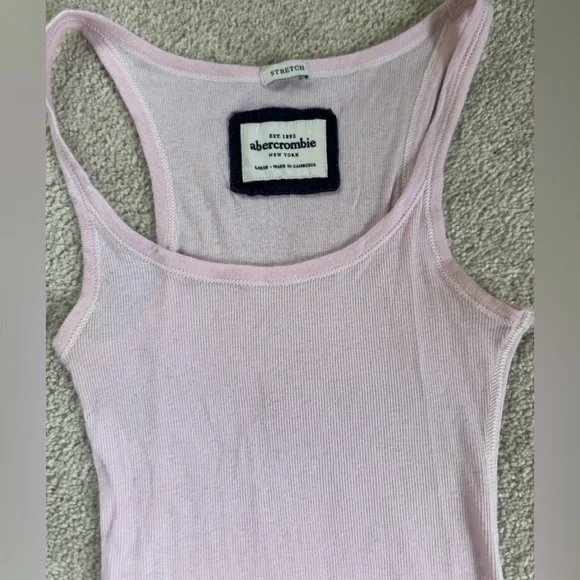 Abercrombie & Fitch Kids Light Pink Stretch Tank Top Size Large - Picture 3 of 6